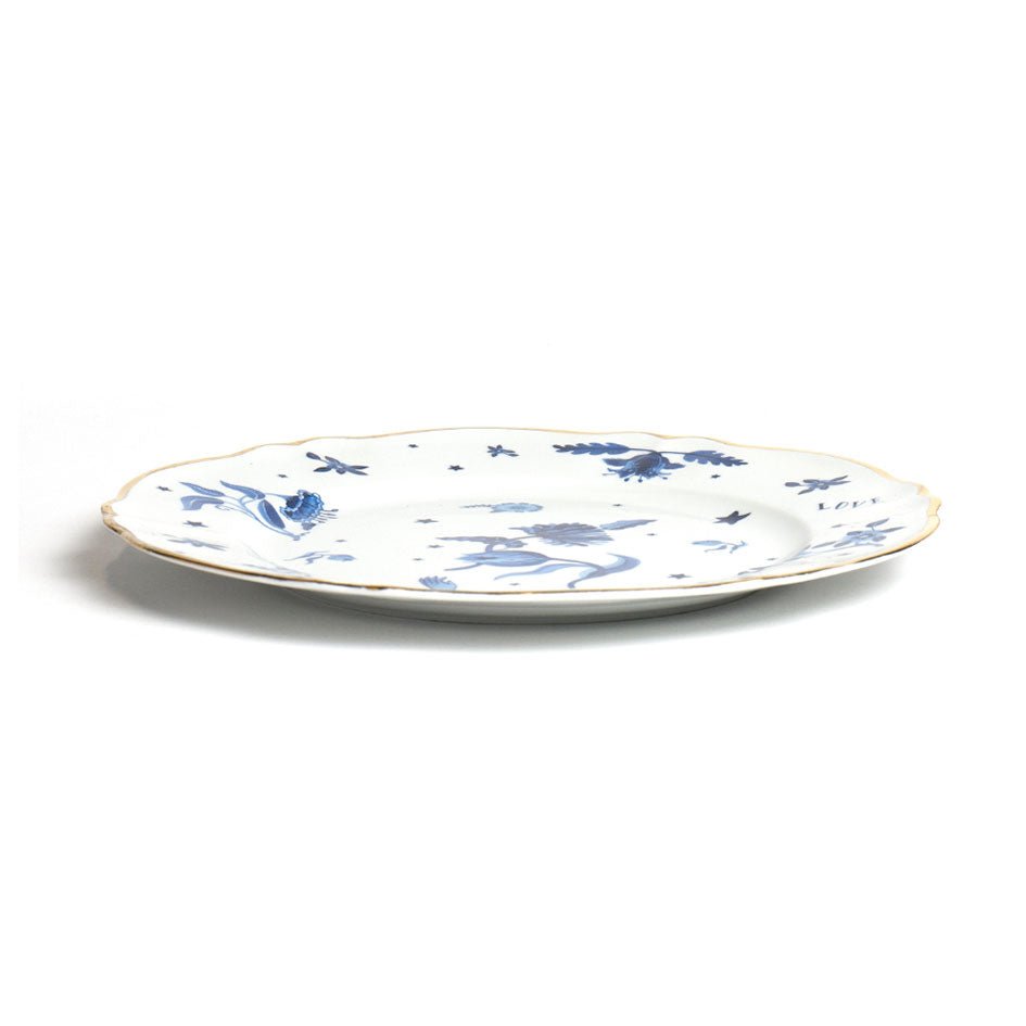 Bitossi Home Funky Table Serveerbord met Blauwe Bloemen - SuperMatique
