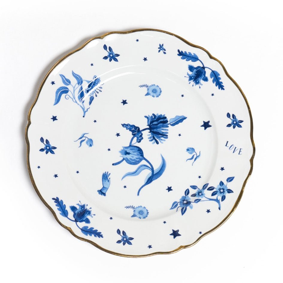 Bitossi Home Funky Table Serveerbord met Blauwe Bloemen - SuperMatique