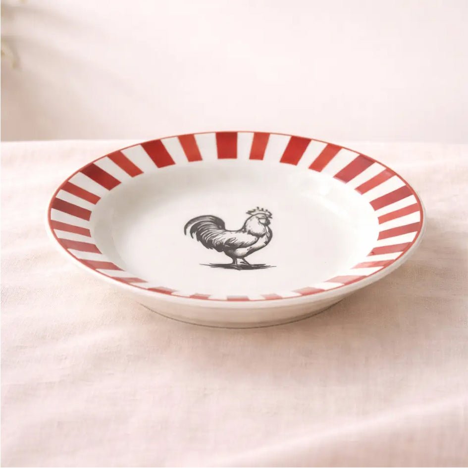'Cocorico' Rood-Wit Diep Bord - SuperMatique - SuperMatique