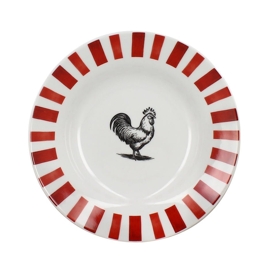 'Cocorico' Rood-Wit Diep Bord - SuperMatique - SuperMatique