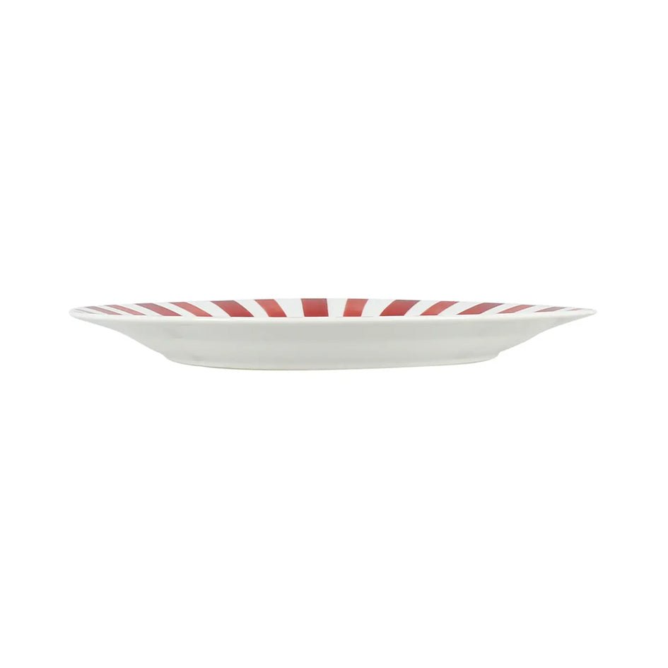 'Cocorico' Rood-Wit Dinerbord - SuperMatique - SuperMatique