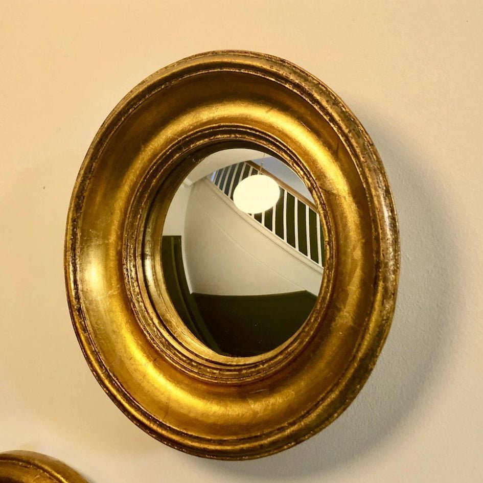 Convexe Spiegel Antiek Gouden Diep Ingelijst Medium / MK36 - SuperMatique - SuperMatique