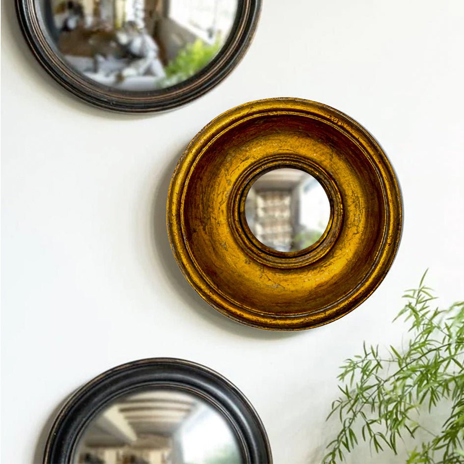 Convexe Spiegel Antiek Gouden Lijst Klein / MK35 - SuperMatique - SuperMatique