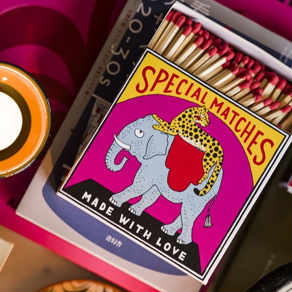 Elephant and Cheetah Luciferdoosje - Archivist Gallery - SuperMatique