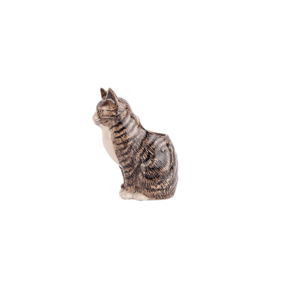 Millie Kleine Bruin/Witte Kat Bloemenvaasje - Quail Ceramics - SuperMatique