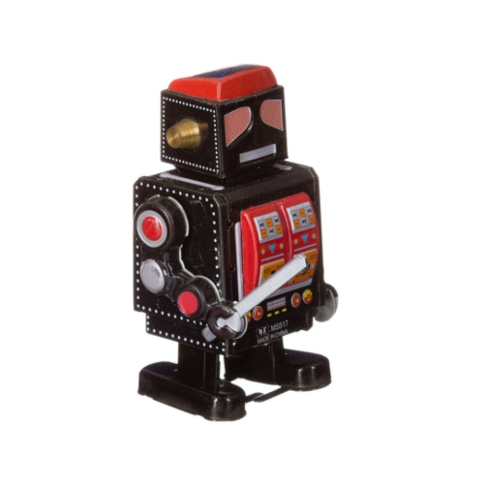Robot Zwart Met Zwaard Blik - SuperMatique