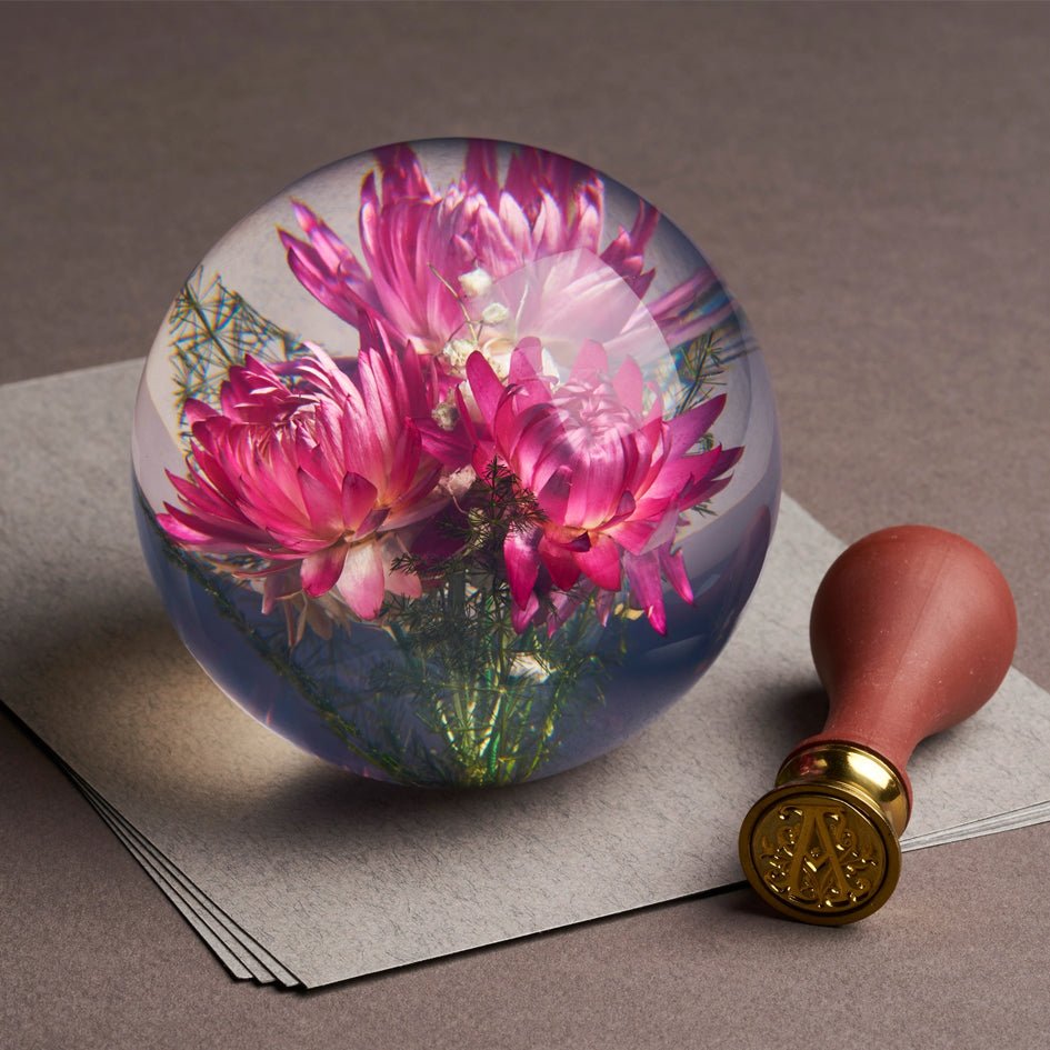 Roze Helichrysum Presse - papier (groot) - Hafod Grange - SuperMatique