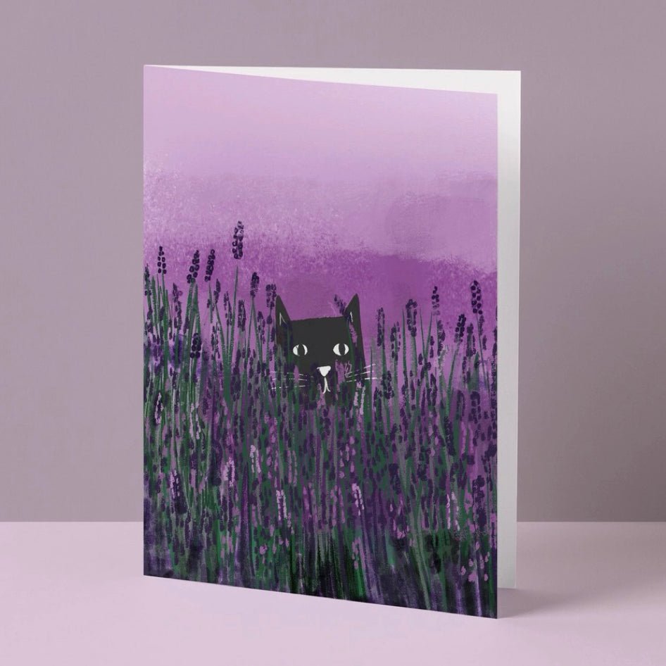 Wenskaart Lavender Cat - Niaski - SuperMatique