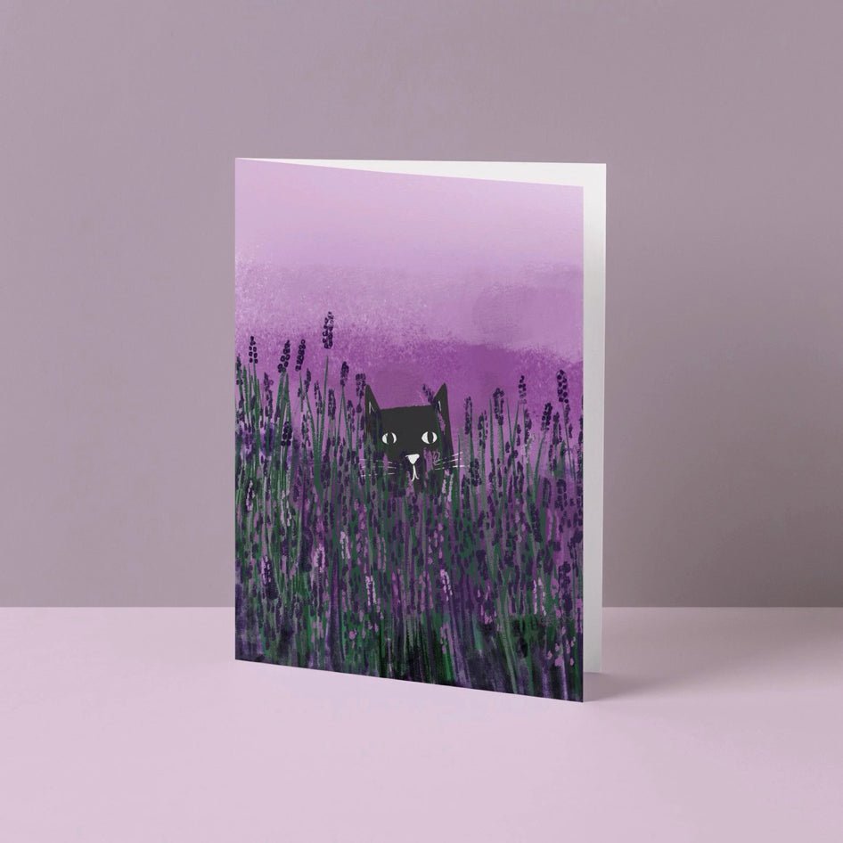 Wenskaart Lavender Cat - Niaski - SuperMatique
