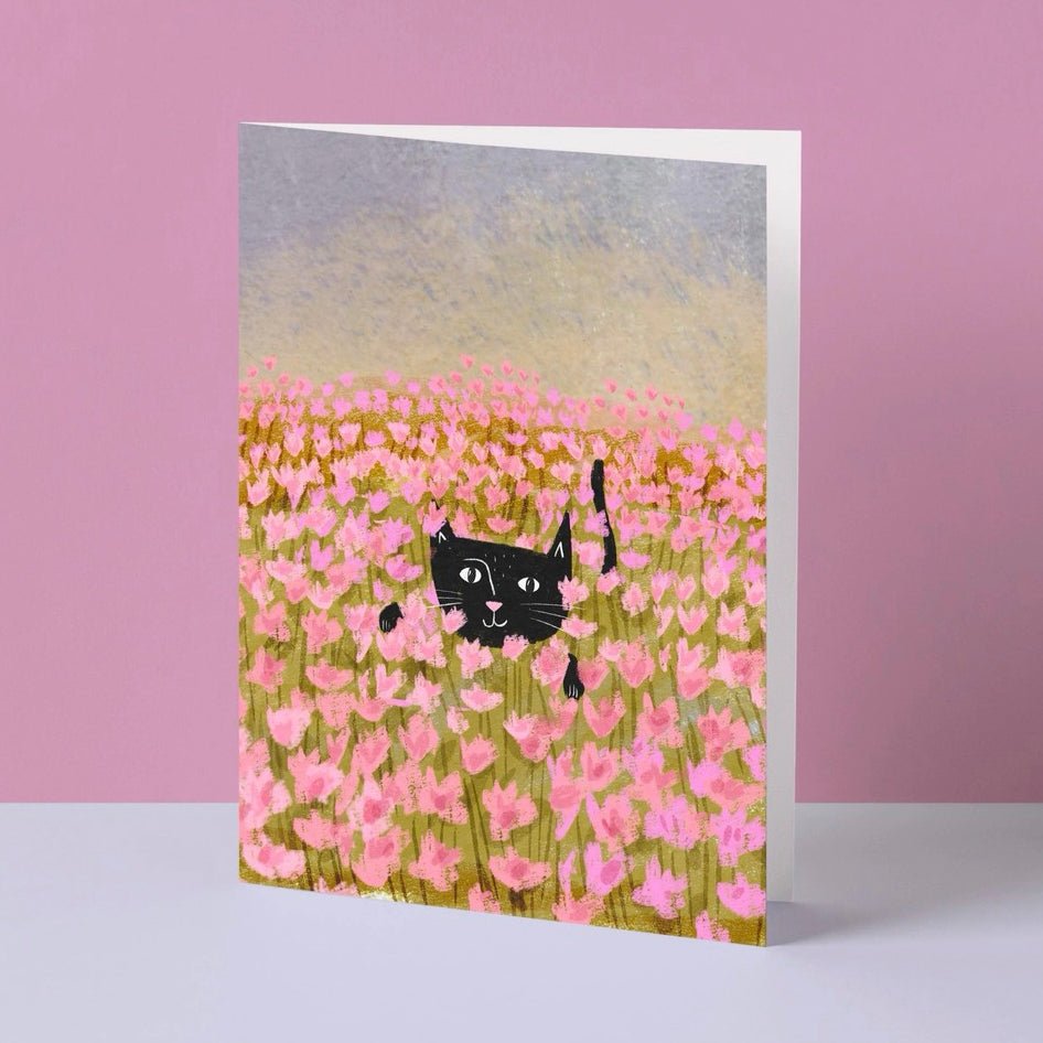 Wenskaart Tulip Cat - Niaski - SuperMatique