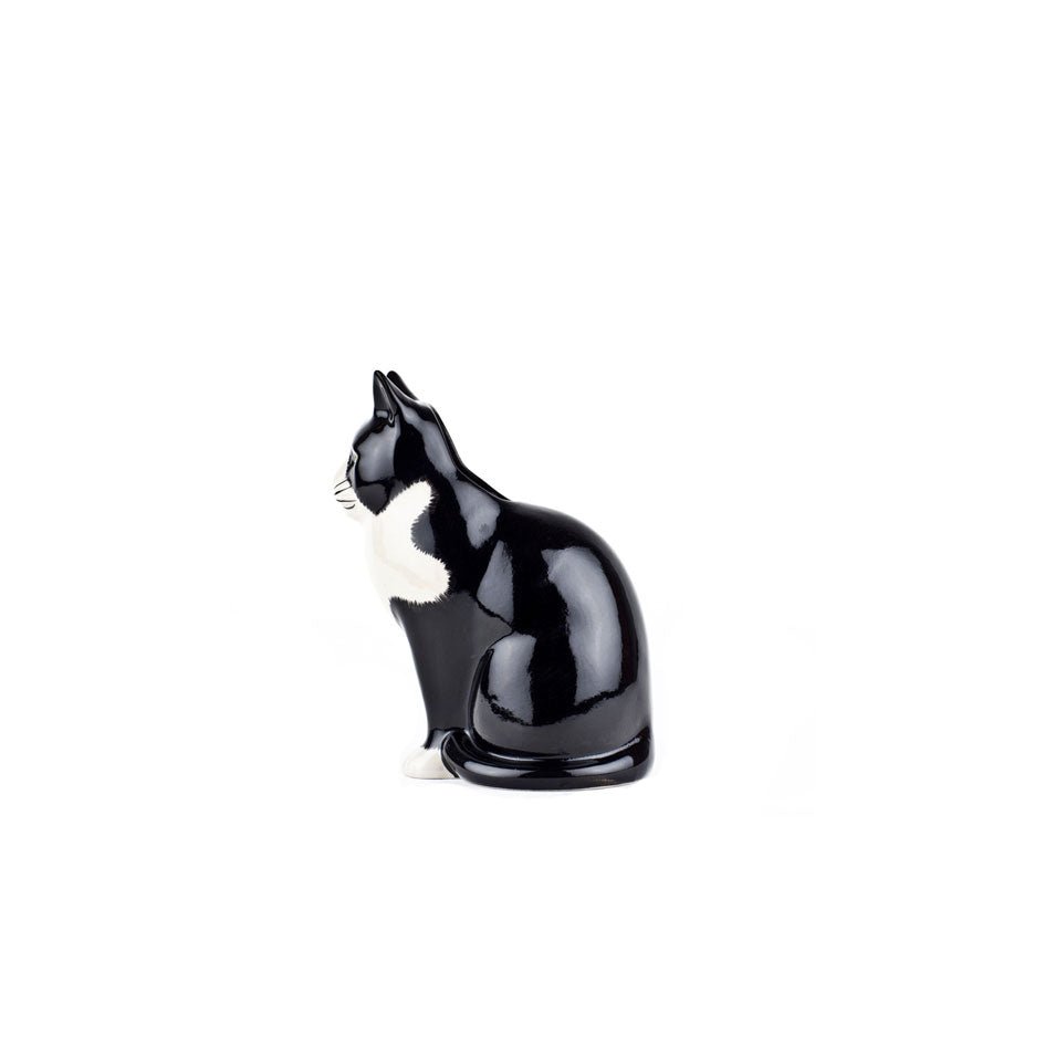 Barney Kleine Zwart/Wit Kat Bloemenvaasje - Quail Ceramics - SuperMatique