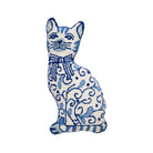Chinoiserie Kat Handgeknoopt Kussen - SuperMatique - SuperMatique