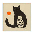 'Contrast' Zwarte en Witte Kat Art Print - Enikő Eged - SuperMatique