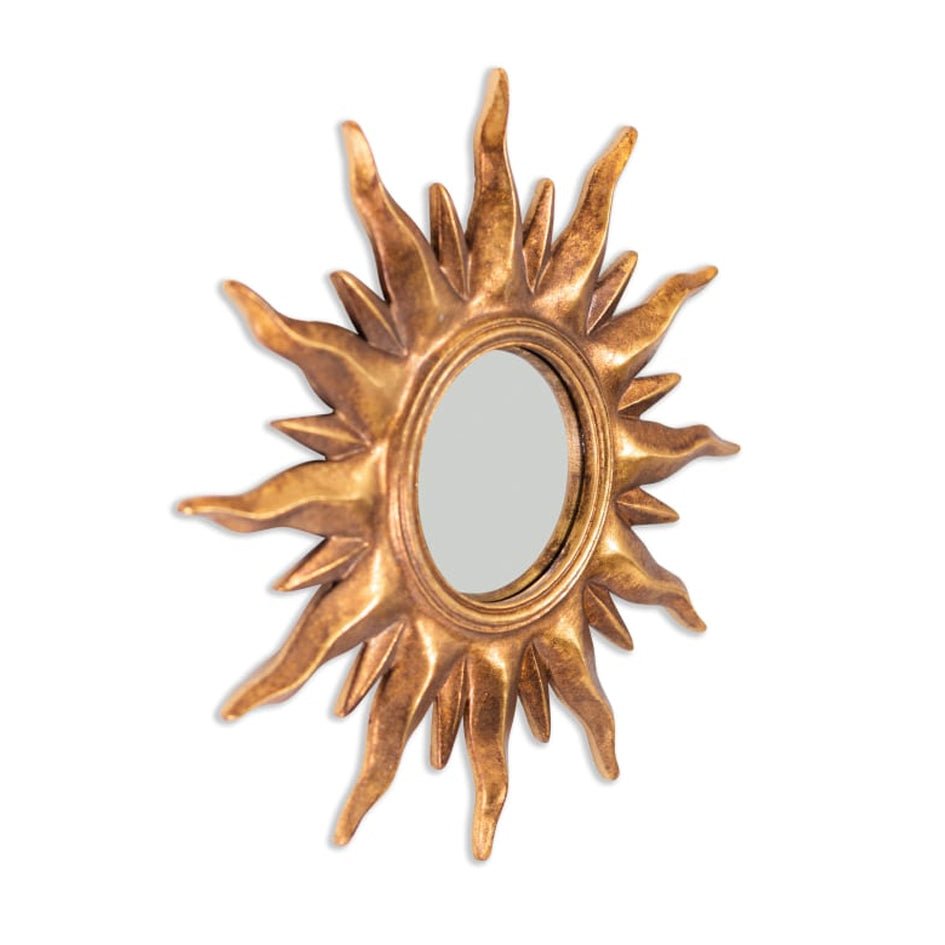 Convexe Spiegel Zon Antiek Gouden Lijst Medium / MK188 -SuperMatique - SuperMatique