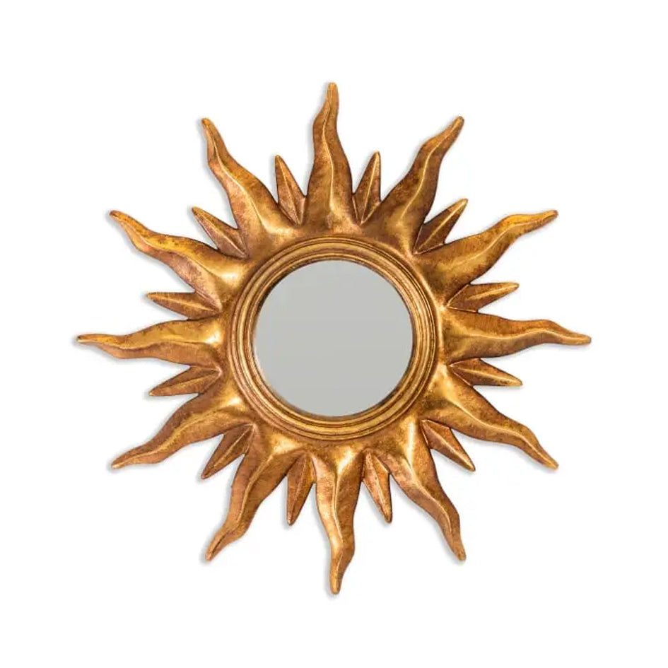 Convexe Spiegel Zon Antiek Gouden Lijst Medium / MK188 -SuperMatique - SuperMatique
