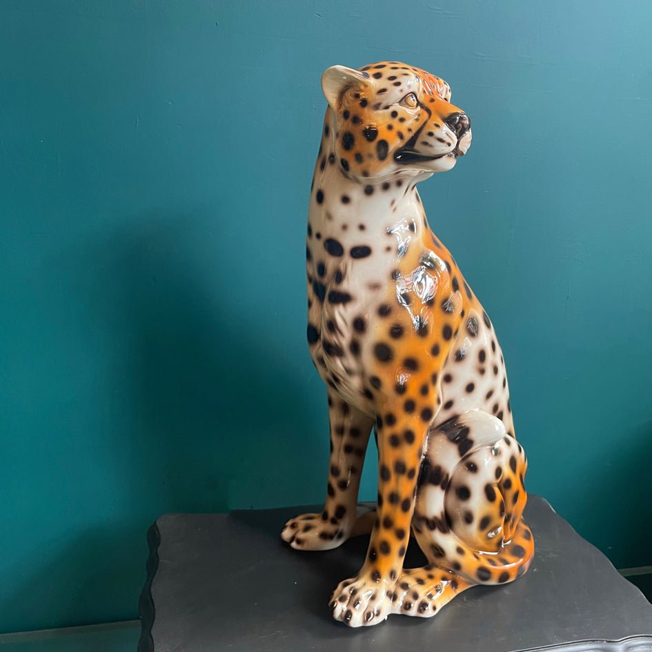 Groot Keramiek Cheetah Beeld M (Hoogte 58 cm) - SuperMatique - SuperMatique