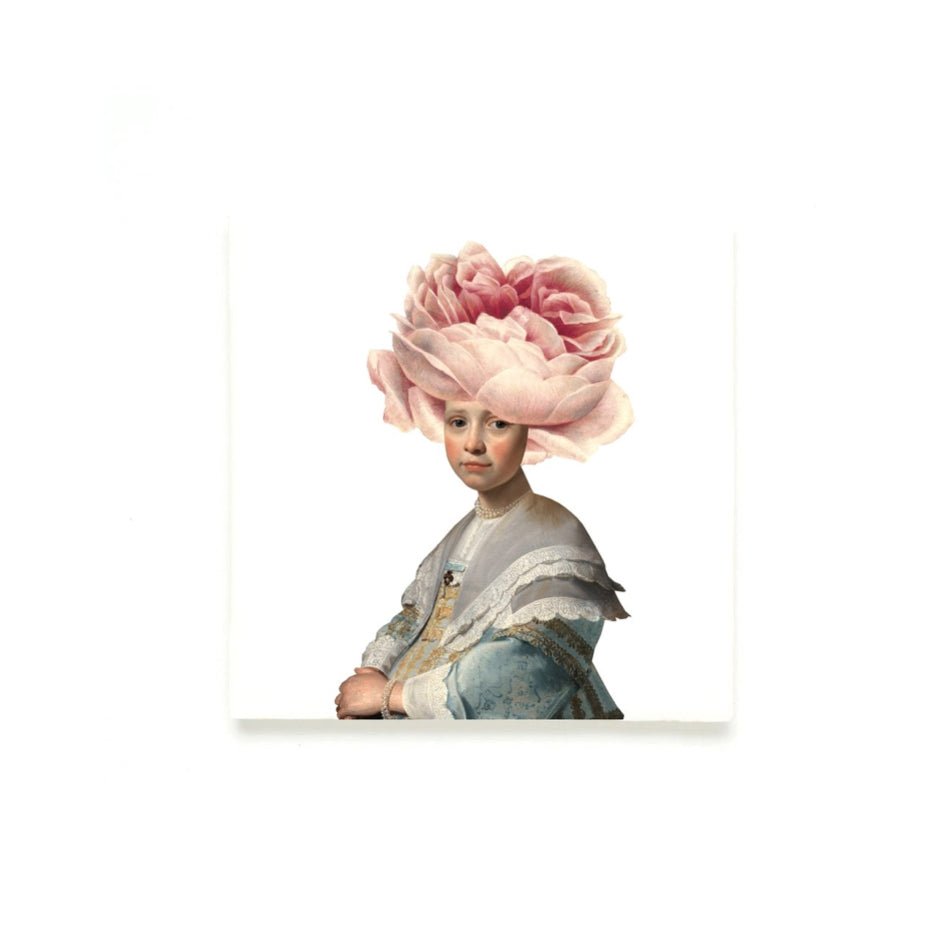 Keramiek Wandtegel Collage Rijksmuseum Meisje En Bloem - Lylies - SuperMatique