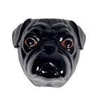 Mopshond Zwart Wandvaas Groot - Quail Ceramics - SuperMatique