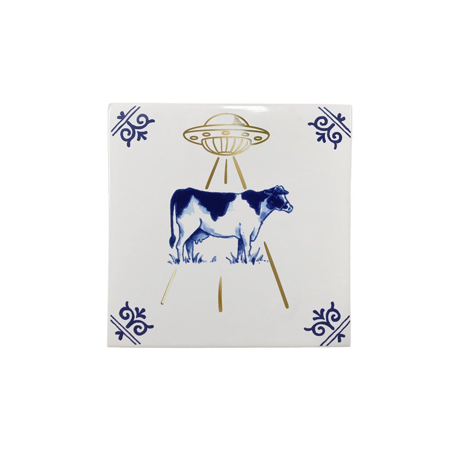 UFO Koe Tegel - Goldie Tile Collectie Royal Delft - SuperMatique