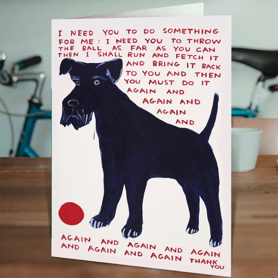 Wenskaart "Do Something For Me" - David Shrigley x Brainbox Candy - SuperMatique