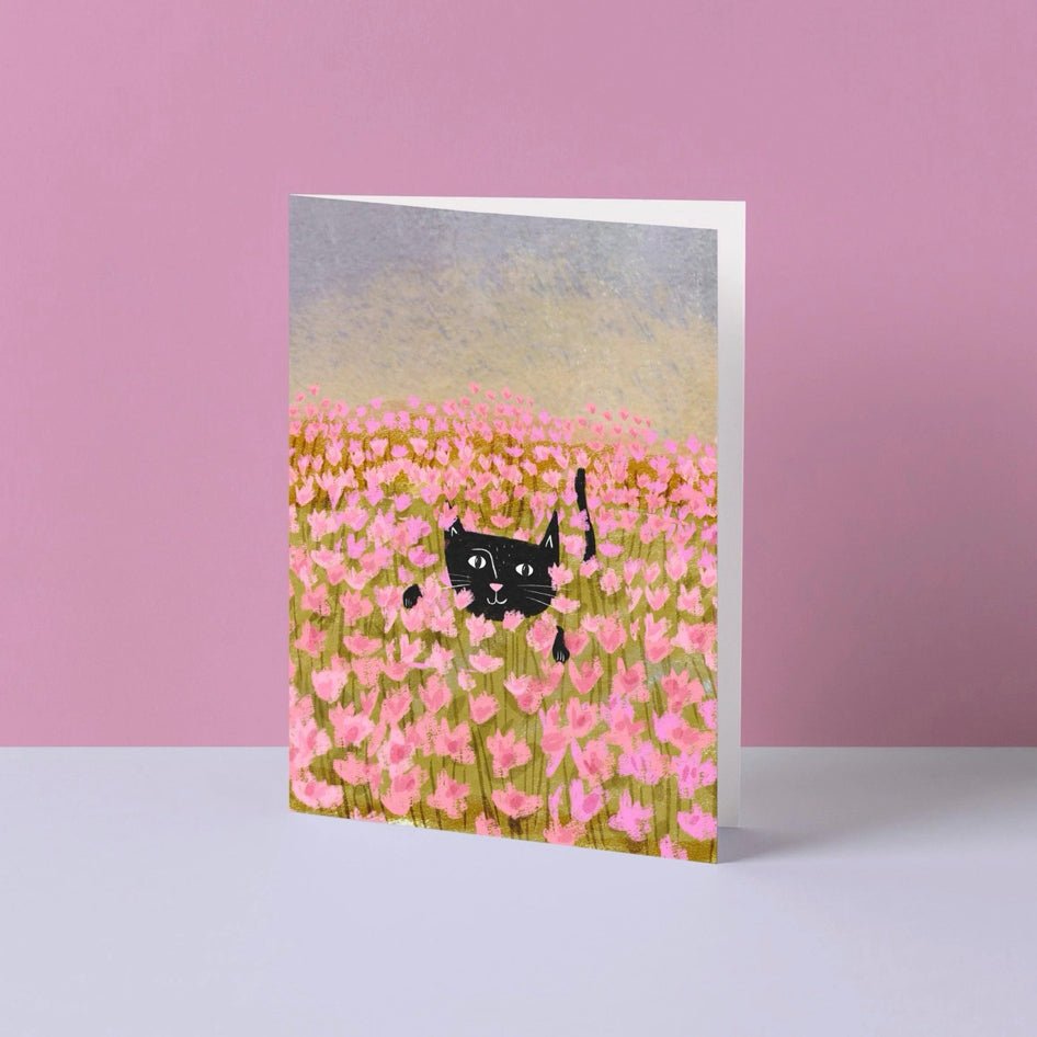 Wenskaart Tulip Cat - Niaski - SuperMatique
