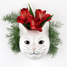 Witte Kat Daisy Wandvaas Quail Ceramics - SuperMatique